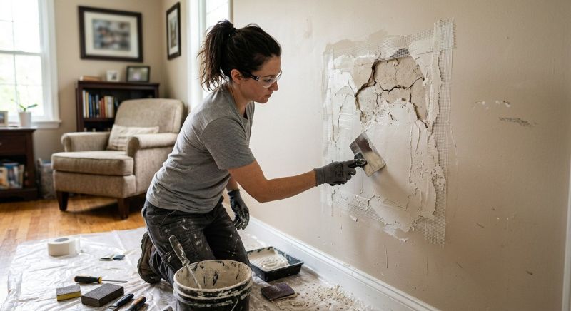 Bedroom Wall Repair in Conroe, TX