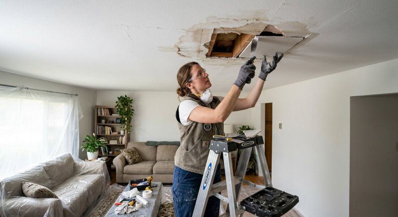 Ceiling Crack Repair in Kansas City, KS